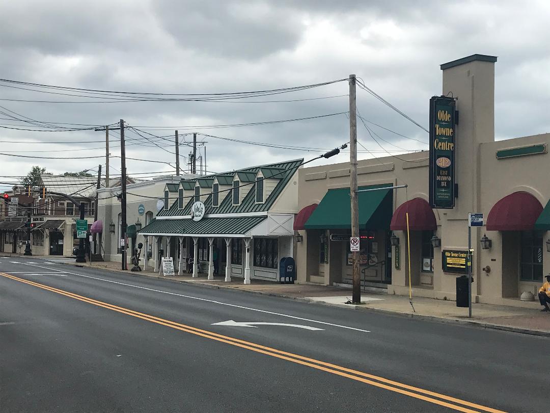 Olde Towne Gaithersburg — historic Diamond Avenue shops